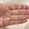 Oro Laminado Basic Necklace, Gold Filled Style Mariner Design, Polished, Golden Finish, 04.213.0079.18
