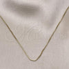 Oro Laminado Basic Necklace, Gold Filled Style Box Design, Polished, Golden Finish, 04.213.0330.18