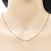 Oro Laminado Basic Necklace, Gold Filled Style Rolo and Ball Design, Polished, Golden Finish, 04.213.0248.30