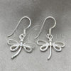 Sterling Silver Dangle Earring, Dragon-Fly Design, Polished, Silver Finish, 02.392.0004