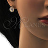 Oro Laminado Huggie Hoop, Gold Filled Style Teardrop Design, with White Cubic Zirconia, Polished, Golden Finish, 02.196.0066.15