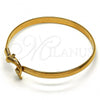 Oro Laminado Individual Bangle, Gold Filled Style Dolphin Design, Polished, Golden Finish, 07.192.0013.1.04 (05 MM Thickness, Size 4 - 2.25 Diameter)
