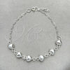 Sterling Silver Fancy Bracelet, Heart Design, Polished, Silver Finish, 03.407.0001.07