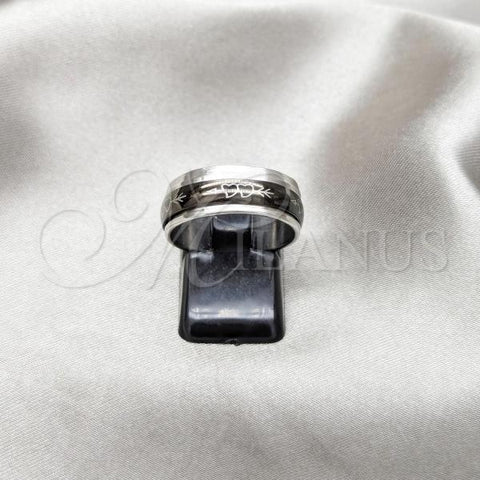 Stainless Steel Mens Ring, Scorpion and Heart Design, Polished, Two Tone, 01.63.0710.08