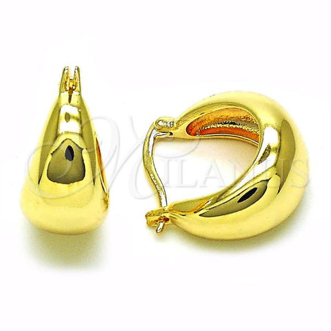 Oro Laminado Small Hoop, Gold Filled Style Polished, Golden Finish, 02.156.0684.20