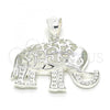 Sterling Silver Fancy Pendant, Elephant Design, Polished,, 05.398.0013