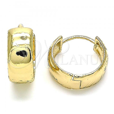 Oro Laminado Huggie Hoop, Gold Filled Style Polished, Golden Finish, 02.156.0563.20