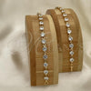 Oro Laminado Tennis Bracelet, Gold Filled Style with White Cubic Zirconia, Polished, Golden Finish, 03.213.0039.08