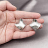 Rhodium Plated Stud Earring, Diamond Cutting Finish, Rhodium Finish, 02.428.0007.1