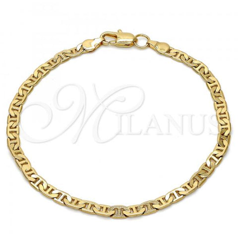 Gold Tone Basic Bracelet, Mariner Design, Polished, Golden Finish, 04.242.0031.08GT