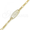 Oro Laminado ID Bracelet, Gold Filled Style Buffalo Design, Polished, Golden Finish, 03.63.2156.06