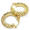 Oro Laminado Small Hoop, Gold Filled Style Diamond Cutting Finish, Golden Finish, 02.100.0067.25