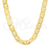 Oro Laminado Basic Necklace, Gold Filled Style Mariner Design, Polished, Golden Finish, 5.222.022.28