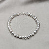 Sterling Silver Fancy Bracelet, Ball Design, Polished, Silver Finish, 03.409.0144.08