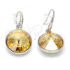 Rhodium Plated Dangle Earring, with Light Silk Swarovski Crystals, Polished, Rhodium Finish, 02.239.0001.2