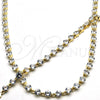 Oro Laminado Necklace and Bracelet, Gold Filled Style with White Cubic Zirconia, Polished, Golden Finish, 06.205.0031