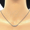 Sterling Silver Pendant Necklace, with White Cubic Zirconia, Polished, Rhodium Finish, 04.336.0089.16