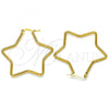 Stainless Steel Medium Hoop, Star Design, Polished, Golden Finish, 02.356.0005.45