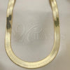 Oro Laminado Basic Necklace, Gold Filled Style Rat Tail Design, Polished, Golden Finish, 5.221.007.1.20