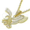 Oro Laminado Fancy Pendant, Gold Filled Style Eagle Design, Polished, Golden Finish, 05.351.0119.1
