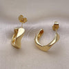 Oro Laminado Stud Earring, Gold Filled Style Polished, Golden Finish, 02.163.0235