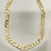 Oro Laminado Basic Necklace, Gold Filled Style Figaro Design, Polished, Golden Finish, 5.222.012.20
