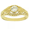 Oro Laminado Multi Stone Ring, Gold Filled Style with White Cubic Zirconia, Polished, Golden Finish, 5.165.023.07 (Size 7)