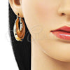 Oro Laminado Medium Hoop, Gold Filled Style Hollow Design, Polished, Golden Finish, 02.196.0106.35