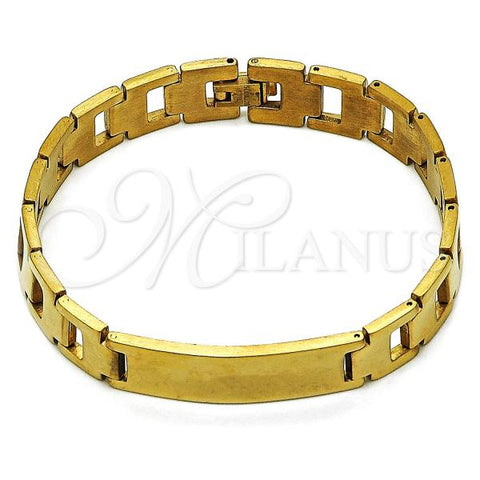 Stainless Steel Solid Bracelet, Polished, Golden Finish, 03.114.0394.08