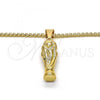 Oro Laminado Pendant Necklace, Gold Filled Style Polished, Golden Finish, 04.242.0069.30
