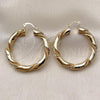 Oro Laminado Medium Hoop, Gold Filled Style Polished, Golden Finish, 02.170.0526.40