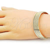 Oro Laminado Individual Bangle, Gold Filled Style Diamond Cutting Finish, Golden Finish, 07.428.0004