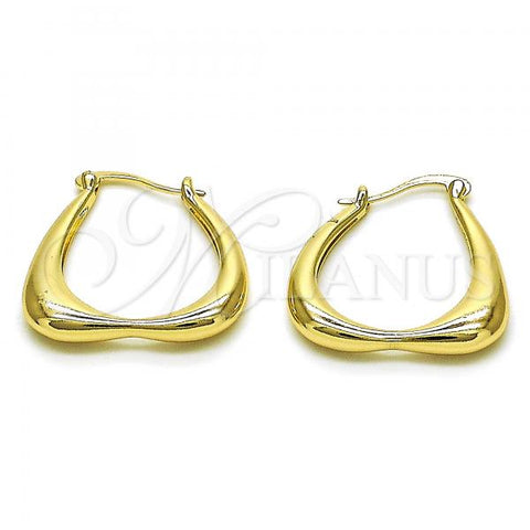 Oro Laminado Medium Hoop, Gold Filled Style Polished, Golden Finish, 02.213.0491.25