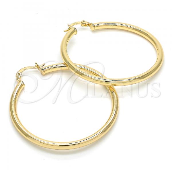 Oro Laminado Small Hoop, Gold Filled Style Polished, Golden Finish, 02.58.0021.40