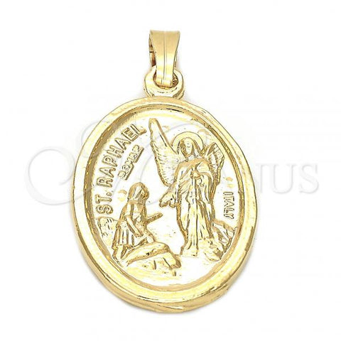 Oro Laminado Religious Pendant, Gold Filled Style Angel Design, Golden Finish, 5.199.027.1