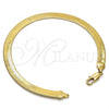 Oro Laminado Basic Bracelet, Gold Filled Style Rat Tail Design, Polished, Golden Finish, 5.221.007.1.09