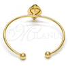 Oro Laminado Individual Bangle, Gold Filled Style with Amethyst Swarovski Crystals, Polished, Golden Finish, 07.239.0006.7 (02 MM Thickness, One size fits all)