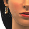 Oro Laminado Earring and Pendant Adult Set, Gold Filled Style Polished, Golden Finish, 10.163.0006