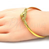 Oro Laminado Individual Bangle, Gold Filled Style Lion Design, Polished, Golden Finish, 07.192.0033.04 (05 MM Thickness, Size 4 - 2.25 Diameter)