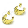 Oro Laminado Small Hoop, Gold Filled Style Chunky Design, Polished, Golden Finish, 02.213.0498.20