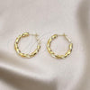 Oro Laminado Medium Hoop, Gold Filled Style Polished, Golden Finish, 02.213.0524.30