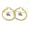 Oro Laminado Medium Hoop, Gold Filled Style Polished, Golden Finish, 35.013