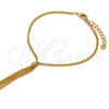 Oro Laminado Fancy Bracelet, Gold Filled Style Curb Design, Polished, Golden Finish, 03.60.0139.07