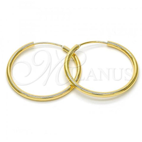 Oro Laminado Medium Hoop, Gold Filled Style Polished, Golden Finish, 02.170.0156.30