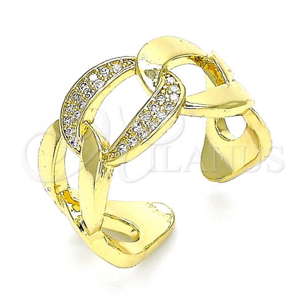 Oro Laminado Multi Stone Ring, Gold Filled Style Polished, Golden Finish, 01.341.0012 (One size fits all)