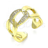 Oro Laminado Multi Stone Ring, Gold Filled Style Polished, Golden Finish, 01.341.0012 (One size fits all)