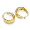 Oro Laminado Small Hoop, Gold Filled Style Matte Finish, Golden Finish, 02.106.0015.20