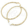 Oro Laminado Large Hoop, Gold Filled Style Diamond Cutting Finish, Golden Finish, 02.213.0238.60