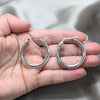 Sterling Silver Medium Hoop, Polished, Silver Finish, 02.425.0001.35