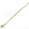 Oro Laminado Basic Necklace, Gold Filled Style Curb Design, Polished, Golden Finish, 04.213.0086.24